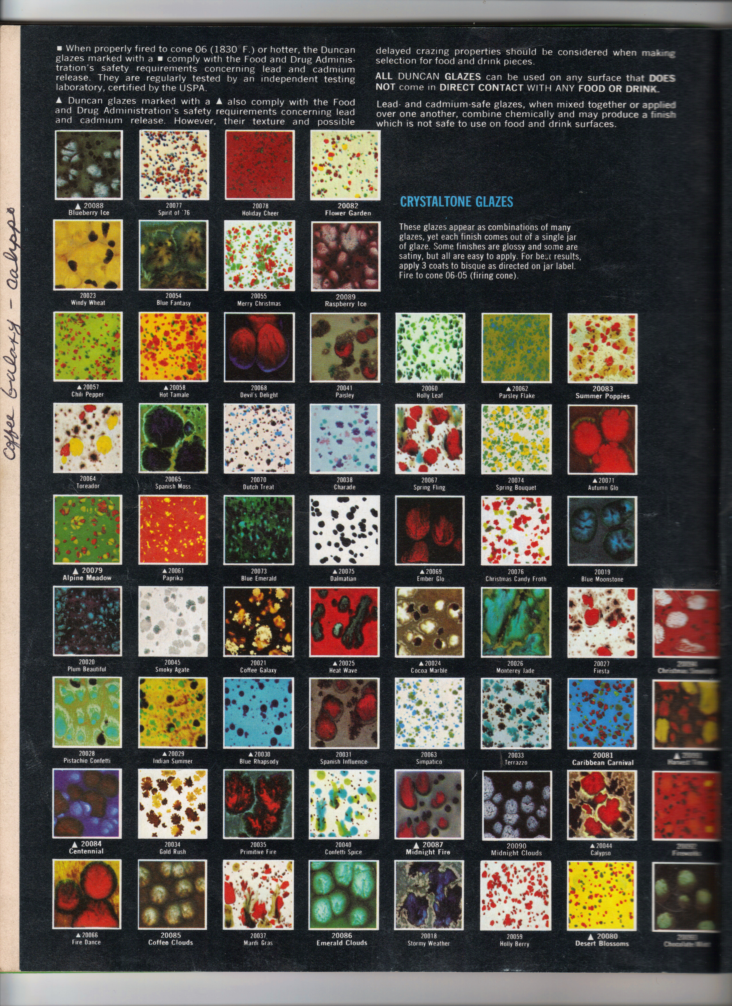 Ceramic Color Chart
