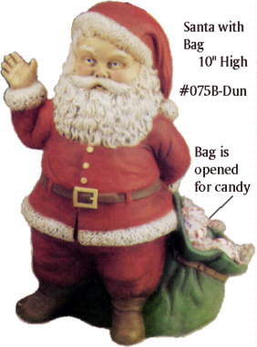 Santa with Bag #0075B-Dun