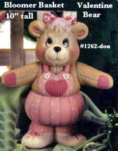 Basket Bloomer Bear Valentine