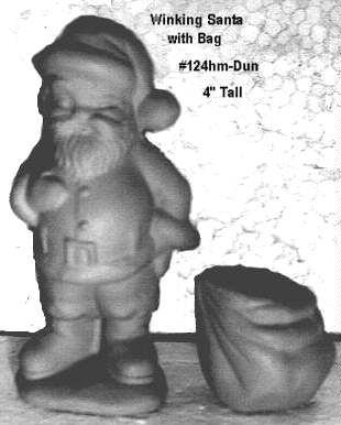 Santa winking with Bag #124hm-Dun