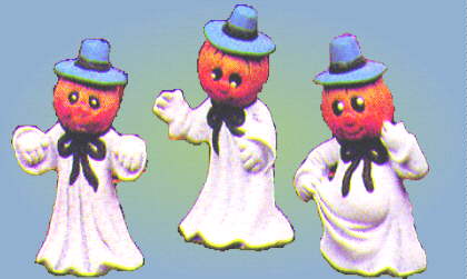 Ghost with Pumpkin HEADS 